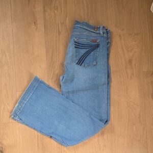 7 For All Mankind Women's Light Blue Bootcut Jeans